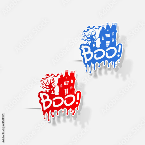 realistic design element: boo