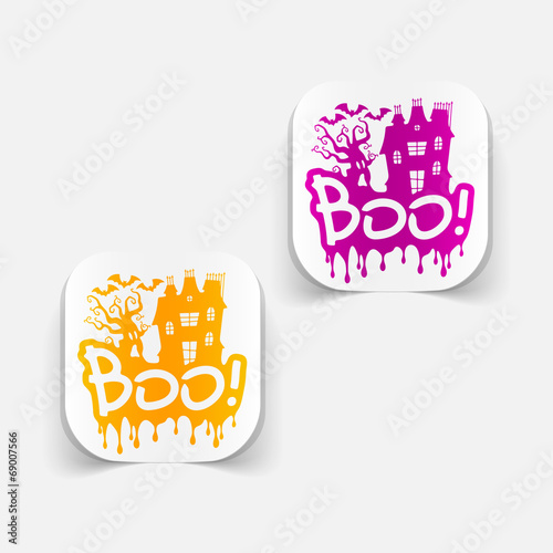 realistic design element: boo