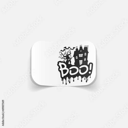 realistic design element: boo