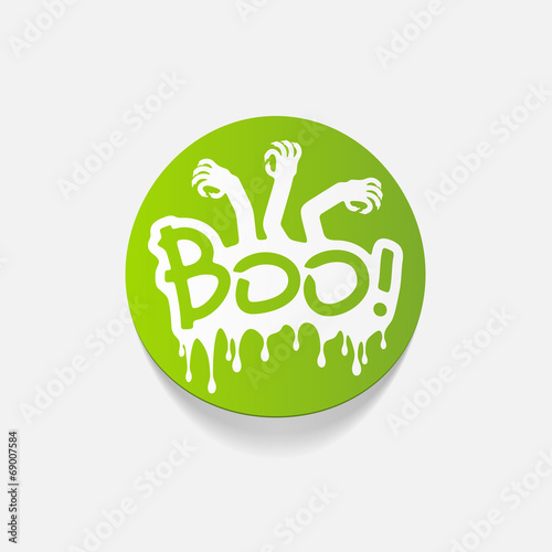 realistic design element: boo