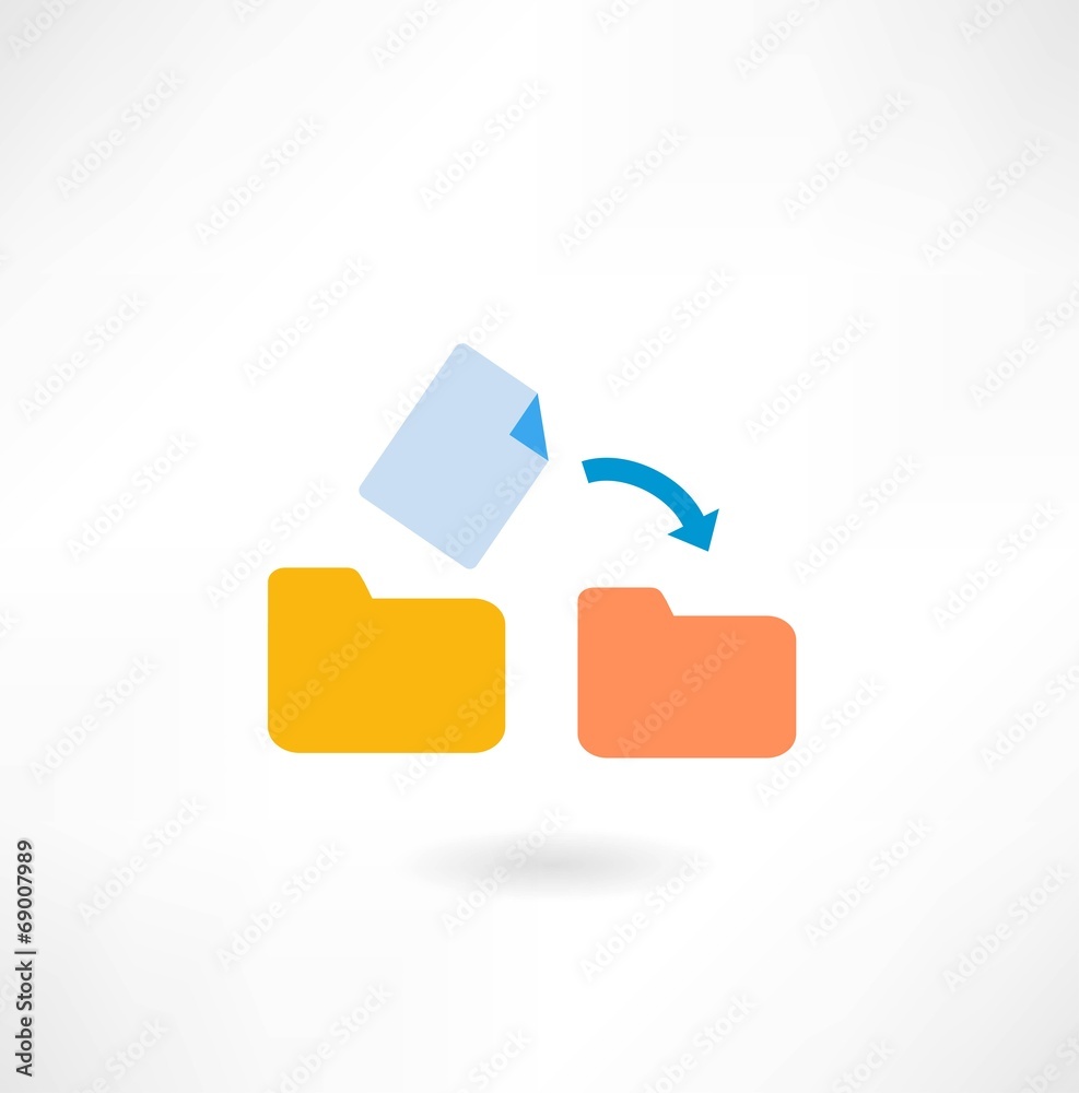 document moves to a folder icon