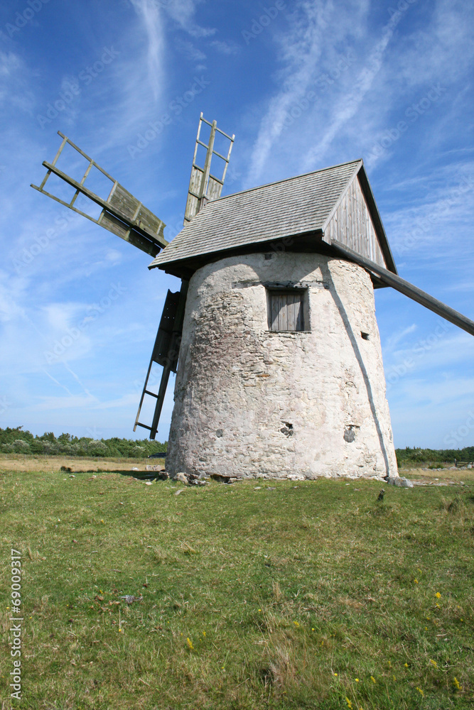 Old windmill from the island Gotland in the Baltic Sea, Sweden Old windmill from the island Gotland in the Baltic Sea, Sweden