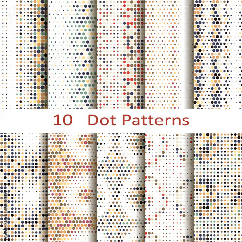 set of ten dot patterns
