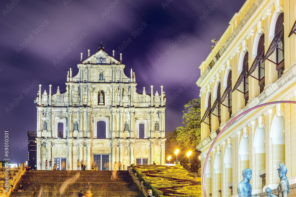Ruins of St. Paul Cathedral in Macau, China