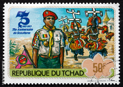Postage stamp Chad 1982 Boy Scout from Mali