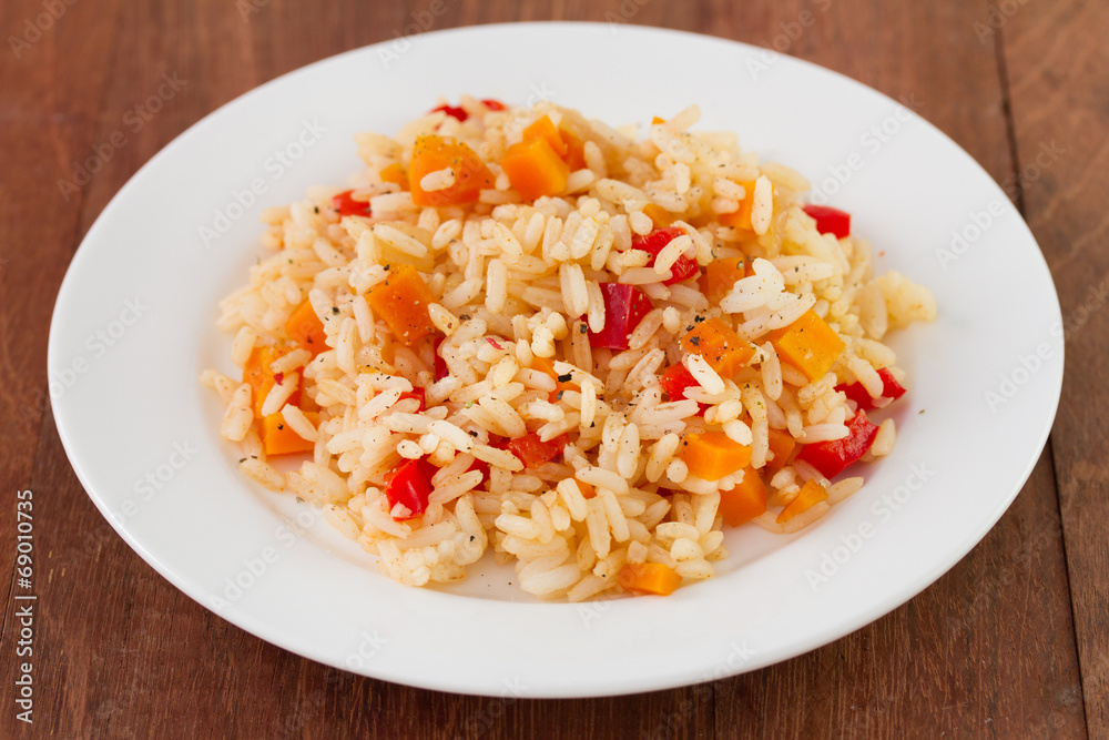 rice with vegetables rice with vegetables