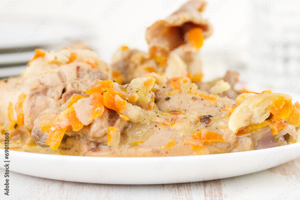 rabbit with carrot on plate rabbit with carrot on plate