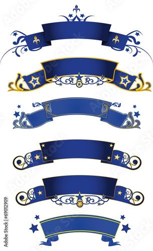 blue banners