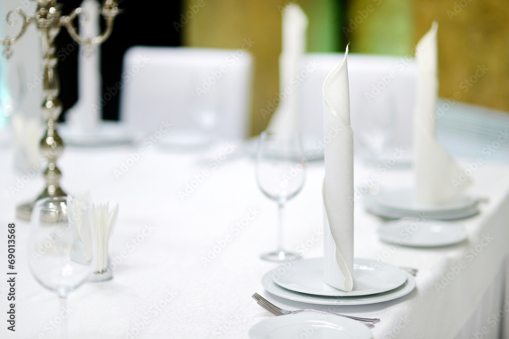 Table set for an event party Table set for an event party