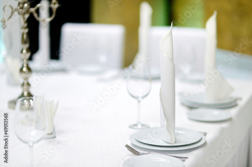 Table set for an event party