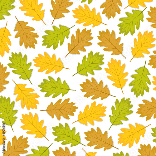 background from autumn leaves of oak
