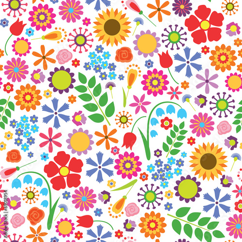 Wallpaper Mural Floral seamless pattern Torontodigital.ca