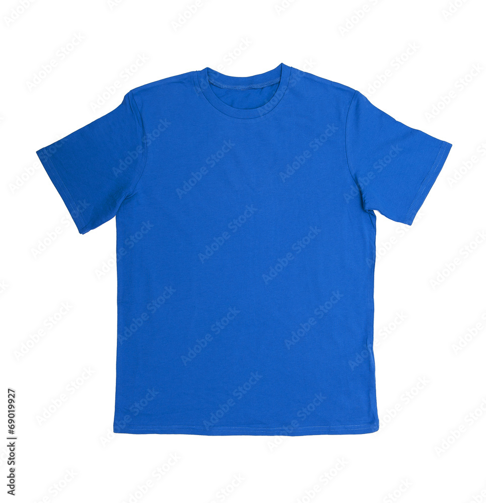 Blue T-shirt isolated on white background Blue T-shirt isolated on white background