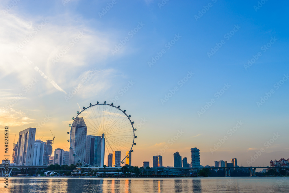 SINGAPORE - JUNE 23: At a height of 165m, Singapore Flyer is the