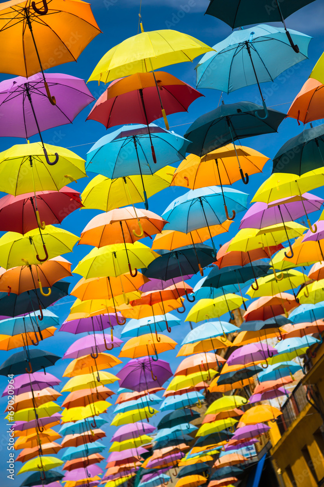 Background colorful street decoration,Madrid