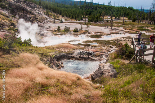 Looking Down on the Paint Pots at Yellowstone
