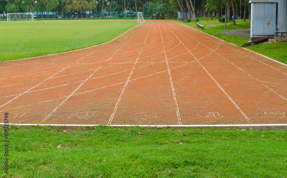 Obraz premium Running track in stadium
