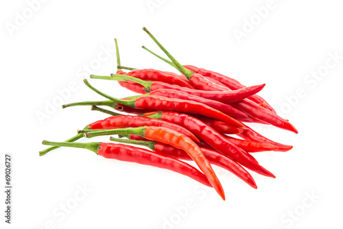 Chilli isolated on white