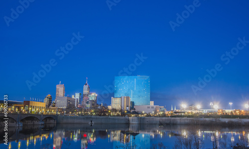 Indianapolis Indiana Skyline Night