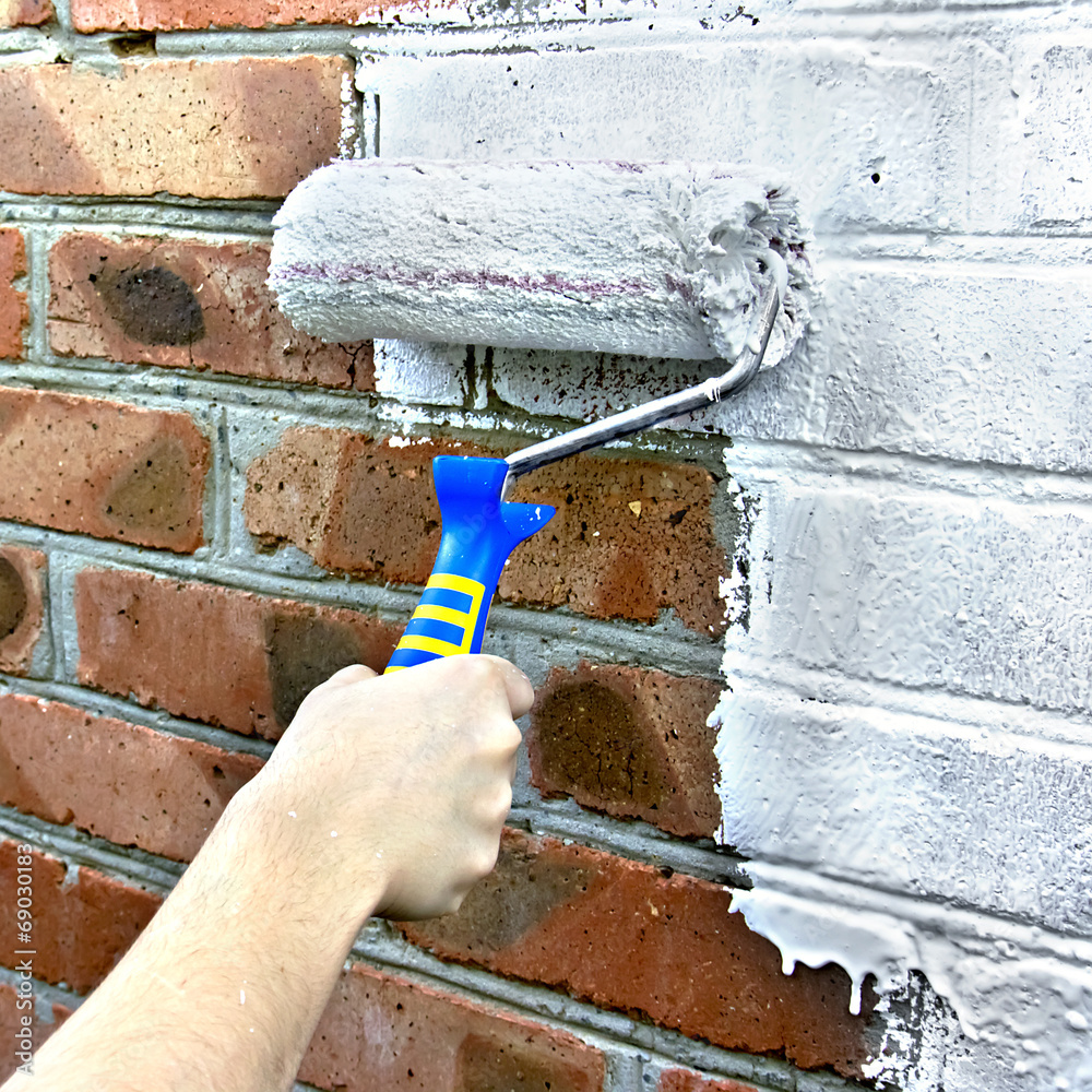 Paint roller for brick wall deals