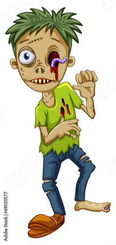 A young male zombie