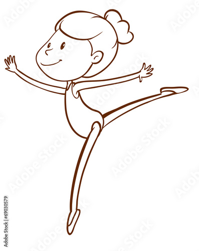 A simple sketch of a gymnast