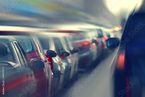 traffic jams in the city, road, rush hour © kichigin19