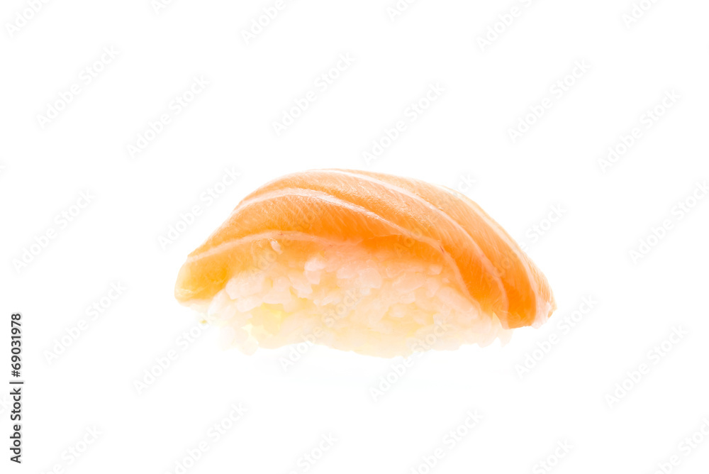 Salmon sushi isolated on white Salmon sushi isolated on white