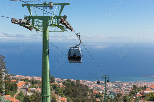 Cable car to Monte at Funchal, Madeira Island Portugal