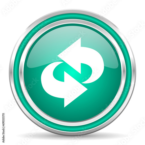 Free Download rotation green glossy web icon - GFXLoad