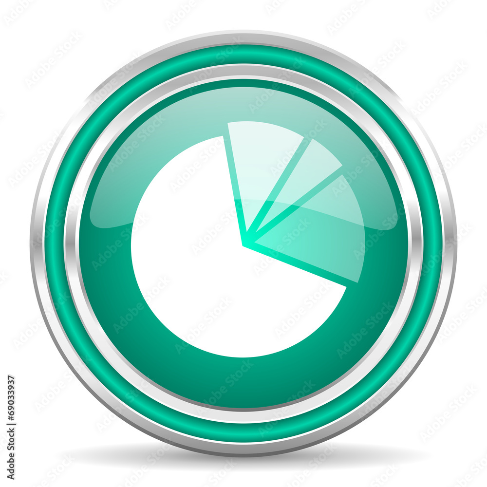 diagram green glossy web icon diagram green glossy web icon