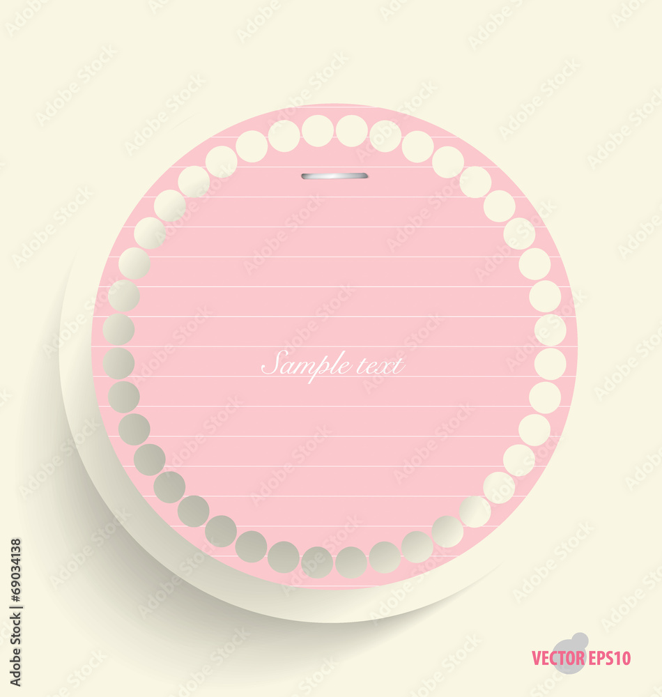 Naklejka premium Note papers, ready for your message. Vector illustration.