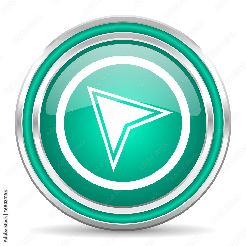 navigation green glossy web icon navigation green glossy web icon