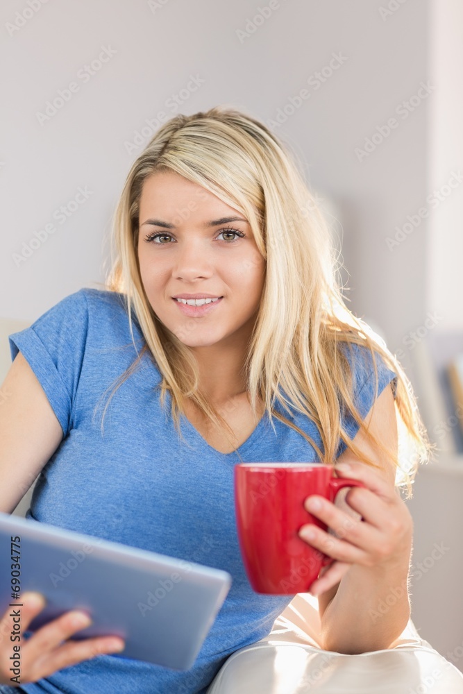 Beautiful woman using digital tablet Beautiful woman using digital tablet