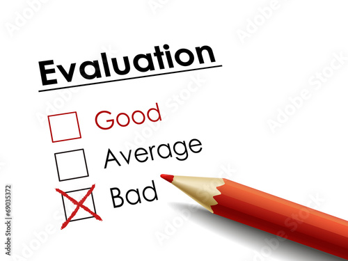 cross drawn on evaluation check box