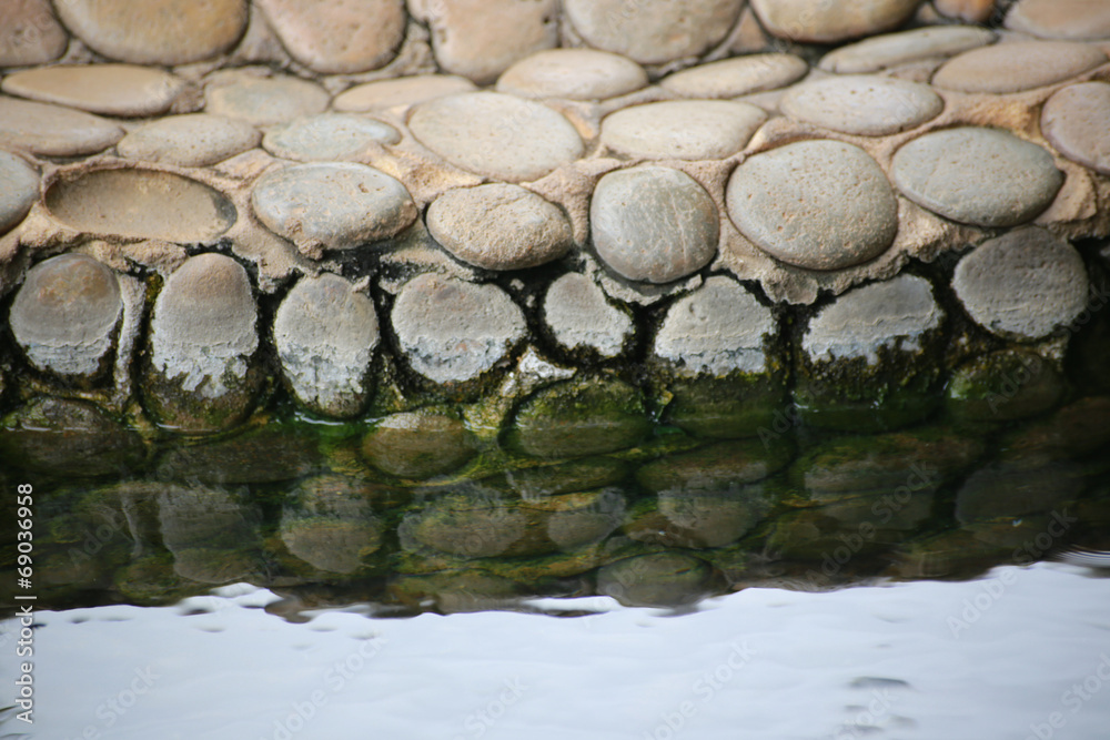 rock's reflect in the water rock's reflect in the water