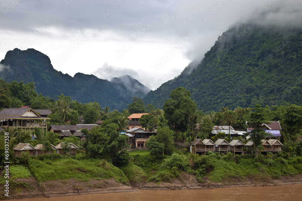 Nong Khiaw village in Laos