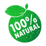 100% natural wektor