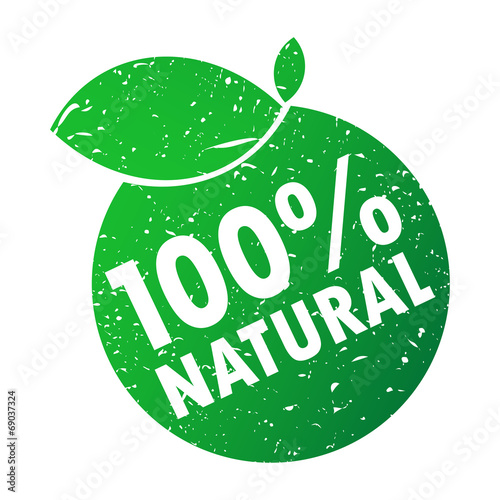 100% natural wektor