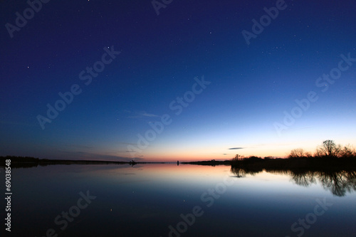 night landscape on the river