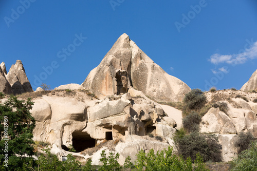 Rock formations in Goreme National Park. Cappadocia, Turkey