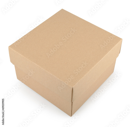 cardboard box isolated on white background