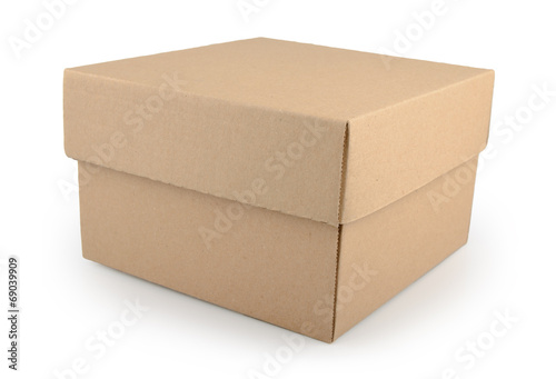 cardboard box isolated on white background © azure