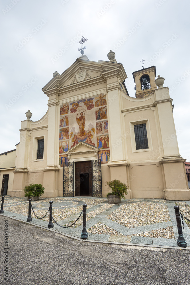 Obraz premium Morano sul Po, church