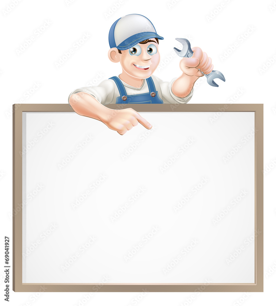 Mechanic or plumber sign Mechanic or plumber sign