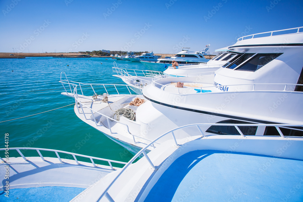 Fototapeta premium Travel .Luxury boats