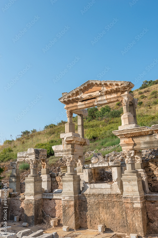 Ruins of the Fountain of Traian in Ephesus, Turkey Ruins of the Fountain of Traian in Ephesus, Turkey