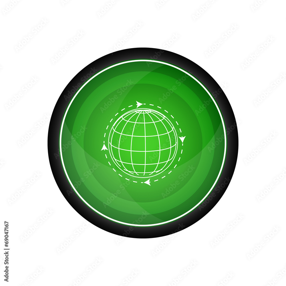 Global solution vector icon, button Global solution vector icon, button
