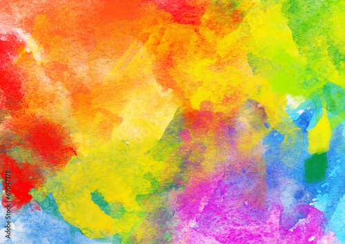 Bright Colorful Watercolor Background.