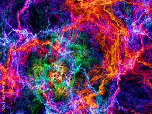 Colorful plasma in space,